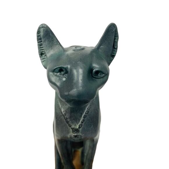 Austin Productions Egyptian Bastet Black Cat Statue Wood Base - Picture 2 of 7